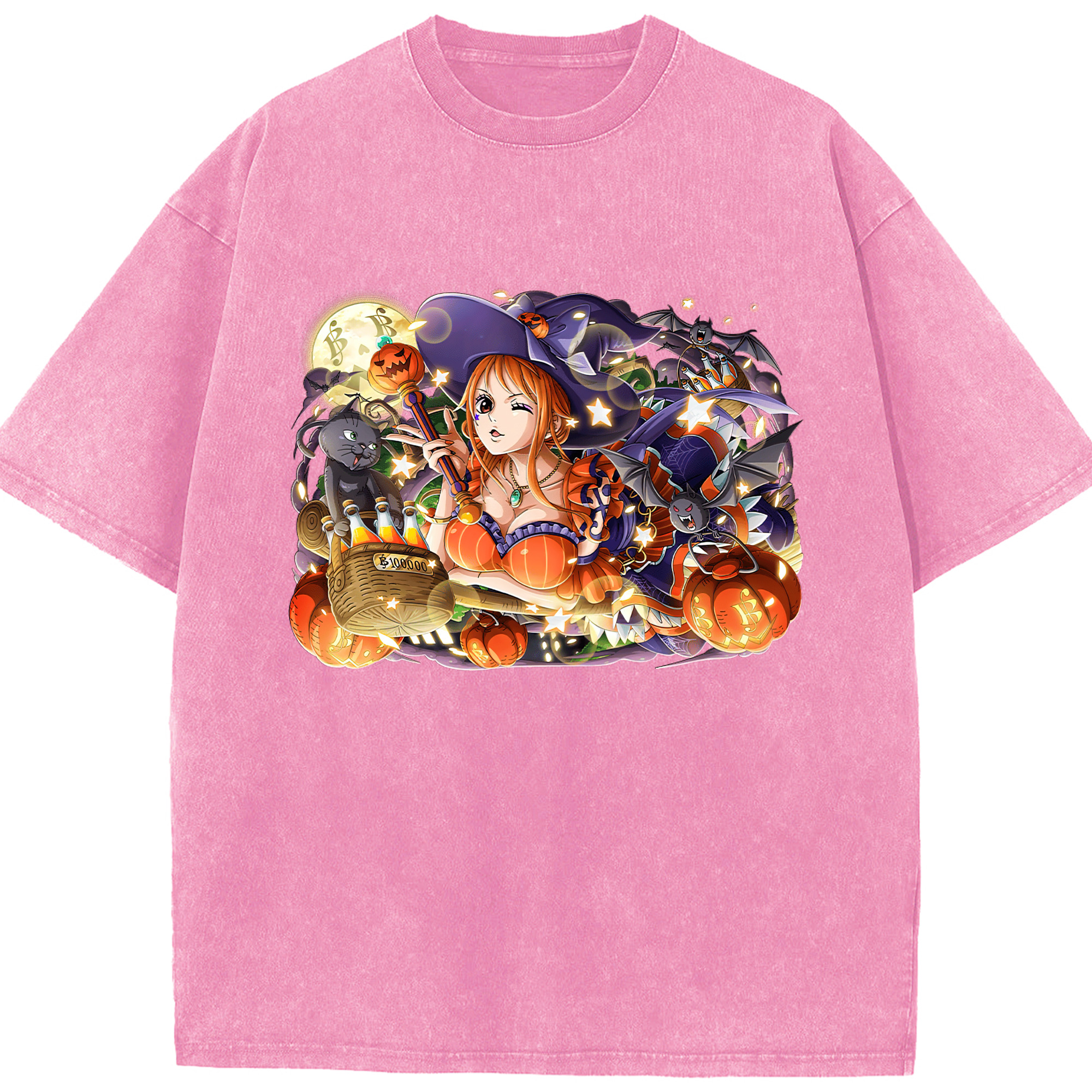 ワンピース ナミ ONE PIECE Nami 綿100% ヴィンテージ風 半袖Tシャツ（フロントプリント）